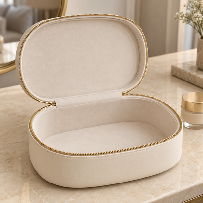 Clamshell Makeup Case in a styled setting — AI-generated illustration