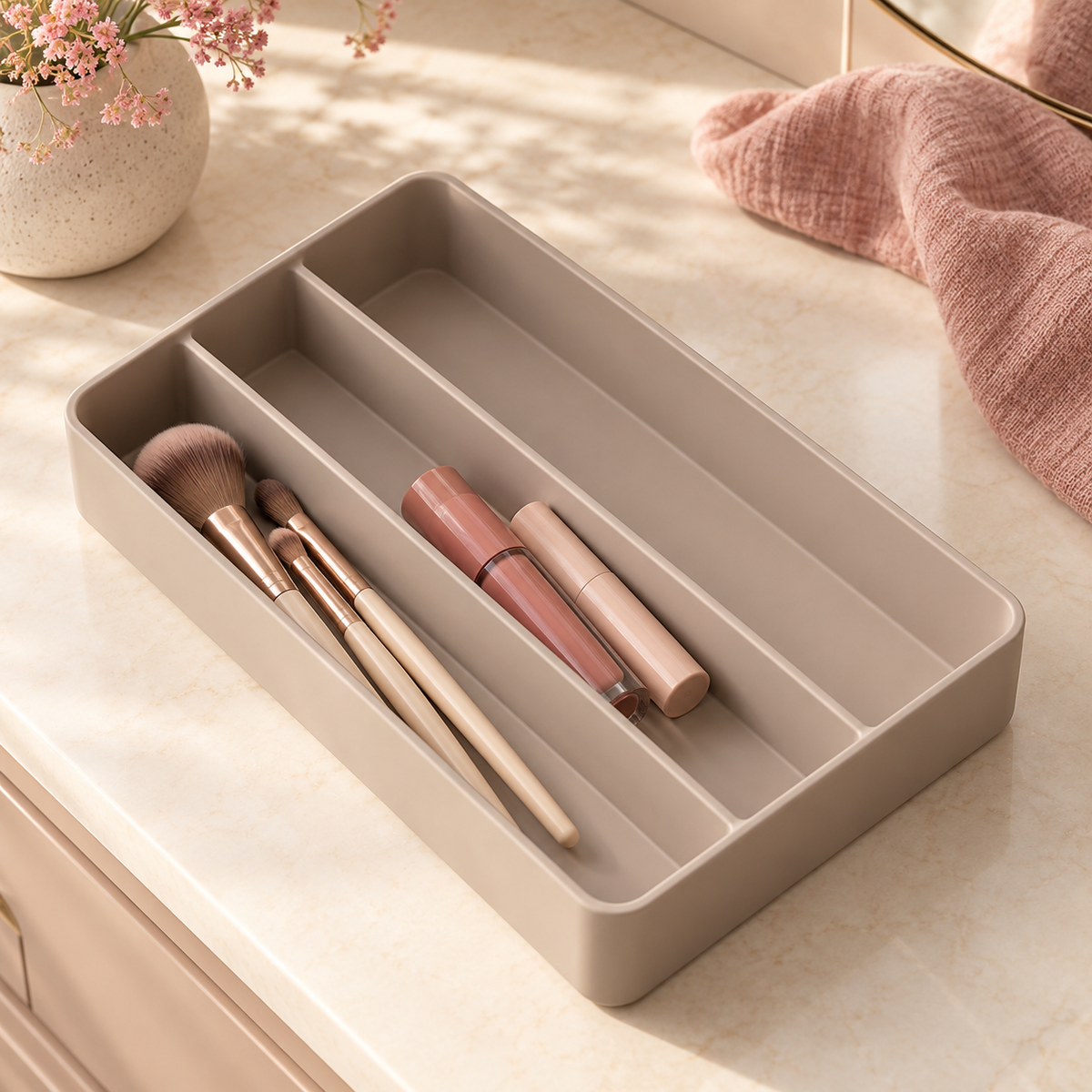 contour drawer tray in a styled setting — AI-generated illustration