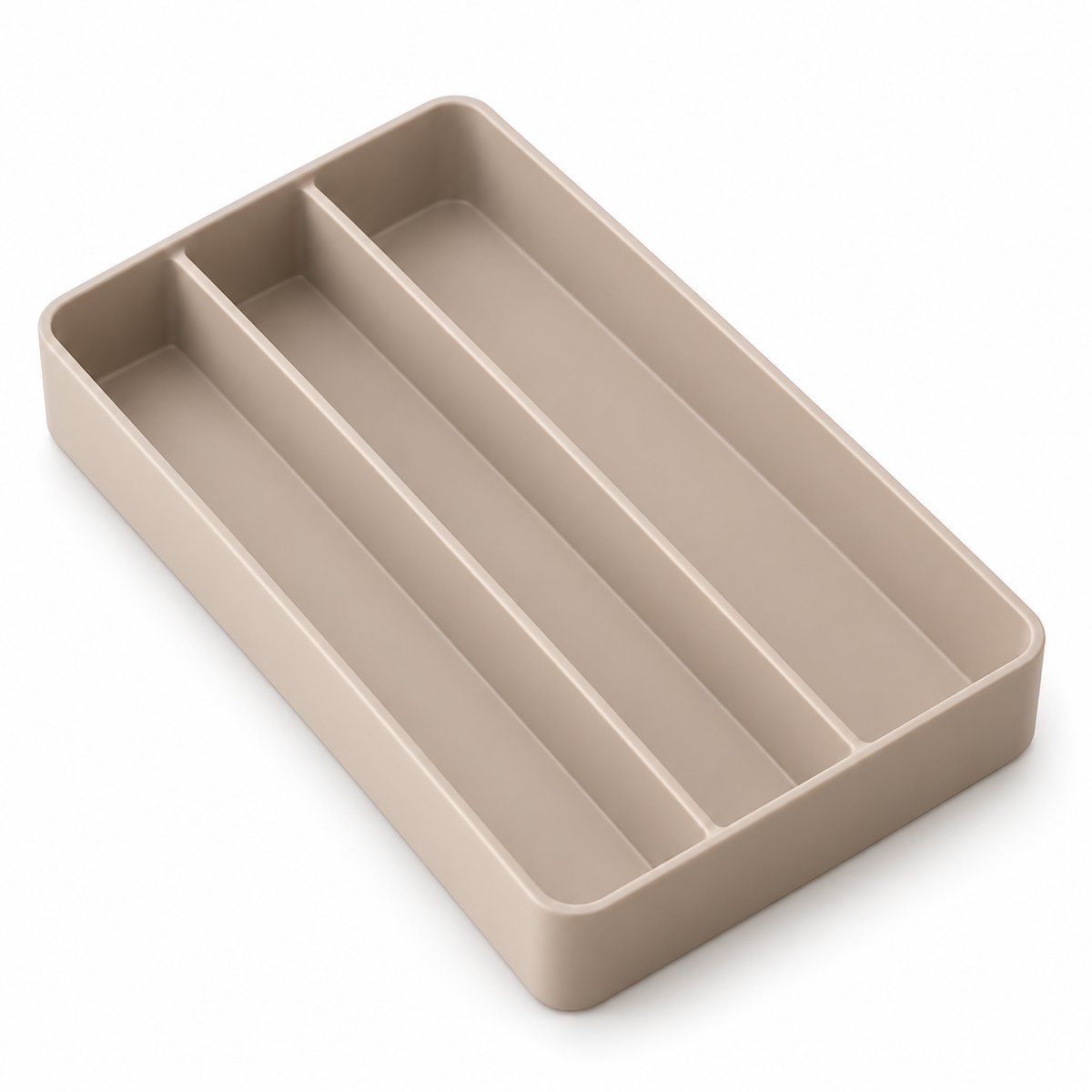 Contour Drawer Tray — white background — AI-generated illustration