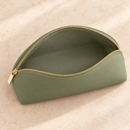 Daily Beauty Pouch — top view — AI-generated illustration
