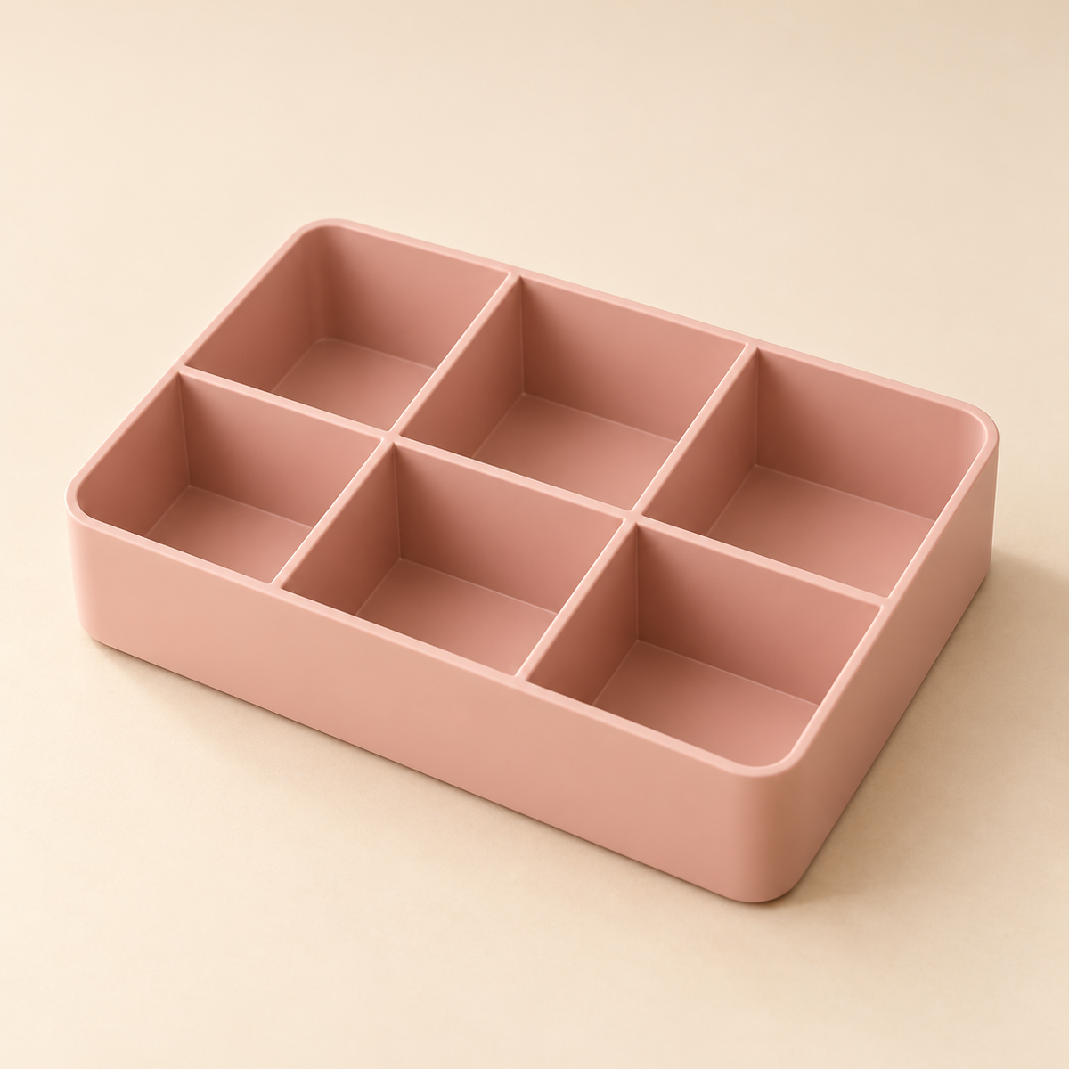 Grid Beauty Tray — front angle — AI-generated illustration