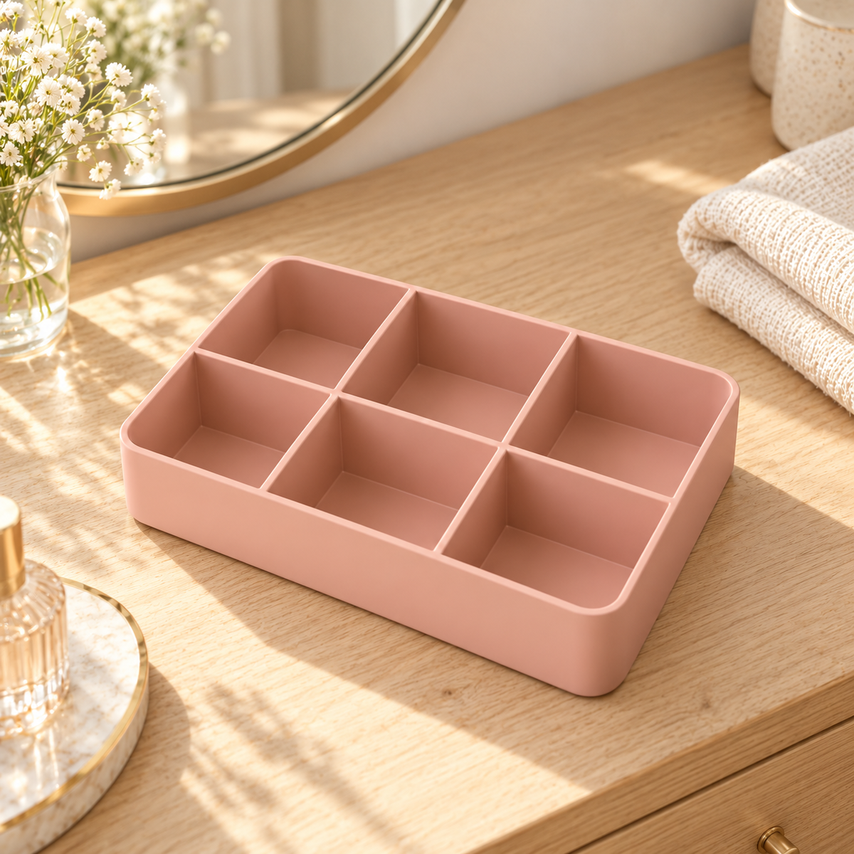 Grid Beauty Tray — alternate scene — AI-generated illustration