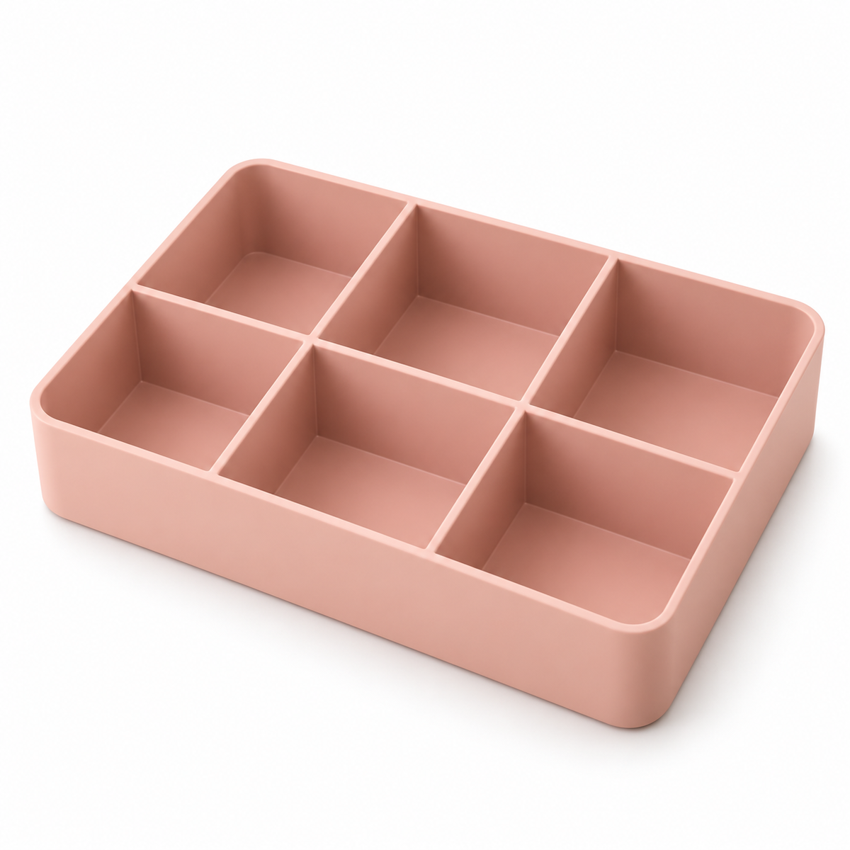 Grid Beauty Tray — white background — AI-generated illustration
