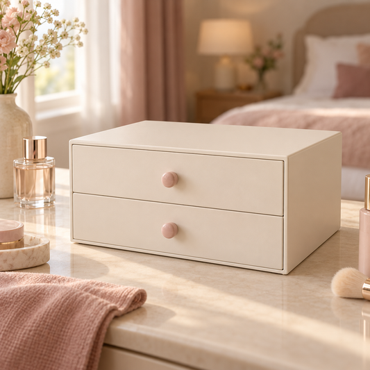 Tier Twin Drawer Case in a styled setting — AI-generated illustration