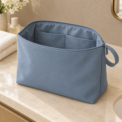 Upright Beauty Bag in a styled setting — AI-generated illustration