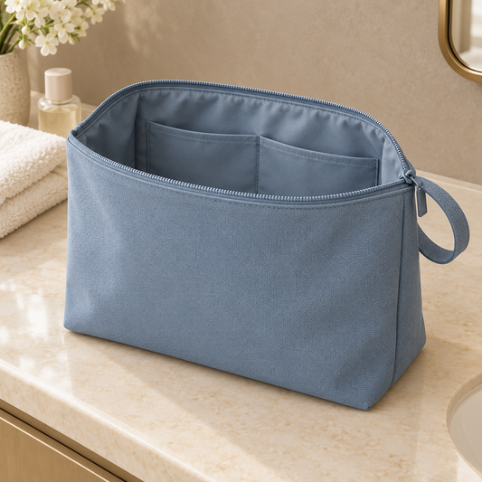 Upright Beauty Bag in a styled setting — AI-generated illustration